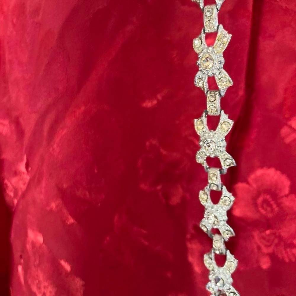 Vintage 1950s art deco style rhinestone bracelet